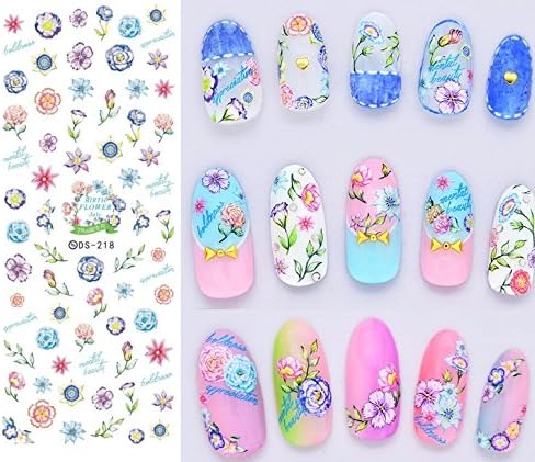 Nail Art Water Transfer Stickers Flower - DS218 Nail Sticker Tattoo - FashionDancing