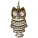 Nickel Free Articulated Owl Earrings, Crystal Eyes, USA!, in Antique Brass