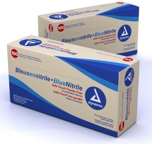 Diagnostics Direct 2K-5MO6-N9LD Safe-Touch Non Sterile Blue Nitrile Exam Gloves, Non-Latex, Small (Pack of 1000) by Diagnostics Direct