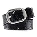 KaLeido Women's 38mm Wide Leather Floral Western Jean Belt