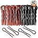 40 Pcs Plastic U Shaped Hair Pins Grip Pins Fast Spiral Hair Braid Twist Styling Clip Pin for Lady, Girl, Women (Black + Brown)