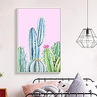 Framed Canvas Home Artwork Decoration Succulent Plant Canvas Wall Art for Living Room, Bedroom - 16x24 inches