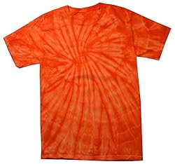 Colortone Tie Dye T-Shirt Kids 6-8 (SM) Spider Orange