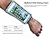 Cell Phone Armband for Running - Water Resistant Case for iPhone X 8 7 6S, Galaxy S8 S7 S6, Android - Zip Pocket Key Holder, Full Touch Screen and Earphone Access - Wristband Stretches to Fit Forearm