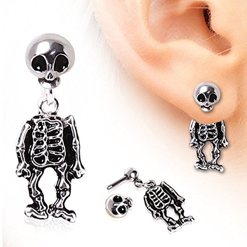 Skeleton Dangle Earring 316L Surgical Steel