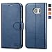 OCASE Galaxy S7 Edge Case Leather Wallet Flip Case Samsung Galaxy S7 Edge (Blue)