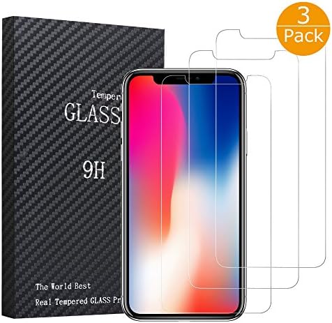 Marvotek 3-packs iPhone X Screen Protector, Tempered Glass Screen Protector High Definition Clear Screen Protector