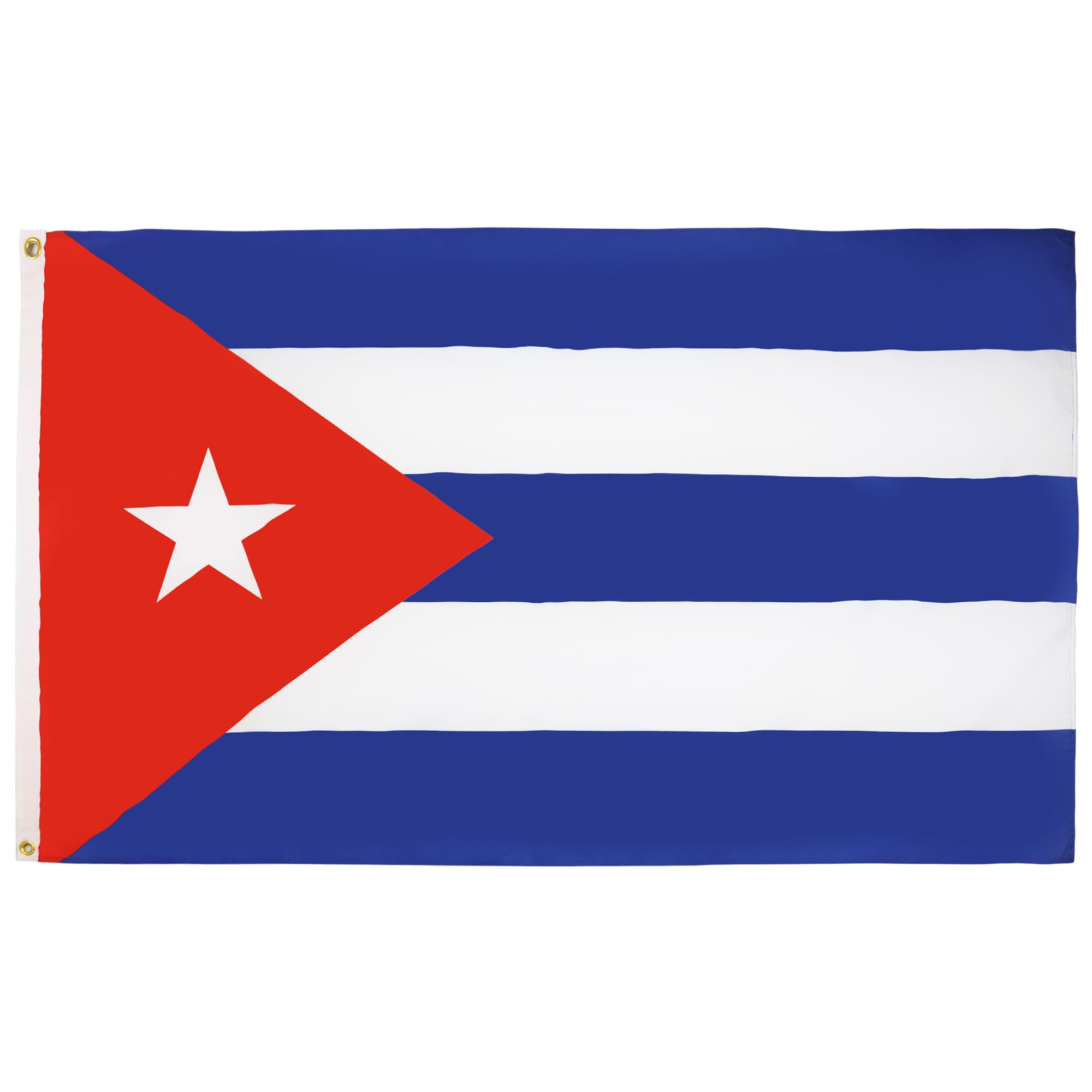 AZ FLAG - Cuba Flag - 3x5 Ft - Light Polyester Cuban Banner with Two Brass Eyelets - Fade Resistant - Vivid Colors - 3' x 5' Feet - 150x90 Cm — image 1