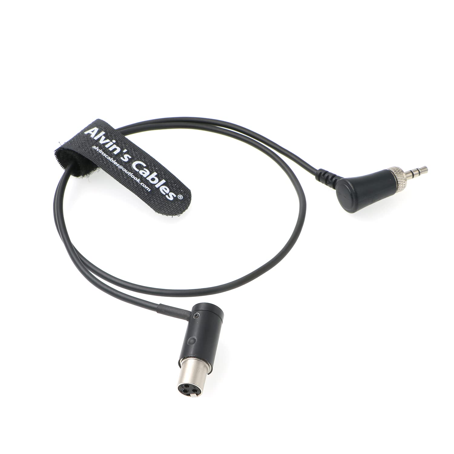 Alvin's Cables Low-Profile Audio-Cable TA3F Mini-XLR 3-Pin Female to Locking-3.5mm-TRS Right Angle for Sennheiser EK 2000| Sony UWP| Sound Devices 633 688 Balanced Output Cable