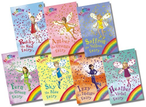 Rainbow Magic Colour Fairies Collection 7 Books Rrp 34 93 1 Ruby The Red Fairy 2 Amber The Orange Fairy 3 Saffron The Yellow Fairy 4 Fern The Green Fairy 5 Sky