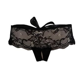 Patifia Damen Sexy Höschen,Frauen Sexy Große Größe Spitze Fliege G-String Slip Bandage Bowknot Sexy T-Back Dessous T String T