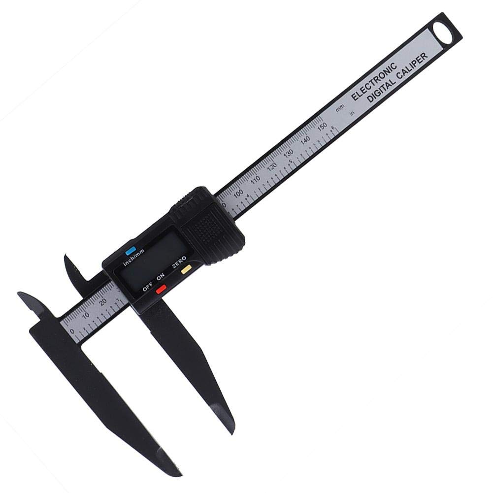 Digital Vernier Caliper, High Performance 150mm/300mm Carbon Fiber Practical Light Weight Measuring Tool, Electronic Ruler, Easy Operation Homes Farms 150MM Long-jaw Carbon Caliper
