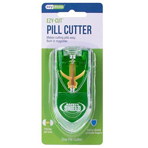 Ezy Dose Pill Cutter with Safety Shield, Safely Cut Pills and Vitamins