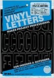 Duro Decal Permanent Adhesive Vinyl Letters & Numbers: 3" Gothic Black