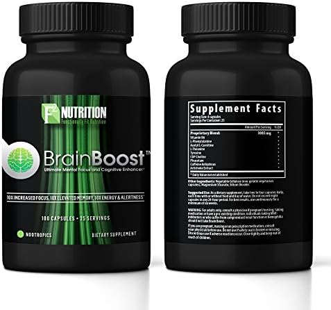 #1 Rated Brain Boost Nootropic Natural Smart Supplement | For Optimal Mental Performance, Increased Focus, Improved Memory, Enhanced Motivation | #1 All Natural Brain Vitamin