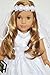 6 Piece Communion Dress Gown Compatible with American Girl Dolls Complete with Accessories- 18 Inch Doll Clothes Communion Dress Gown