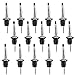 Swpeet 15 Pcs Stainless Steel Liquor Bottle Speed Pourers Tapered Spout with Rubber Dust Caps Perfect for Pubs, Clubs, Restaurants, Bars, Coffee Shops and Diners primary