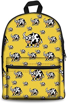Lovely Cows Backpack School Bags For Students Boys Girls Canvas Computer Book Bag Back To School