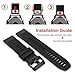OenFoto Band Compatible Fenix 5 22mm, Soft Silicone Replacement Wristband for Garmin Fenix 5/Fenix 5 Plus/Forerunner 935/Approach S60/Quatix 5, Black