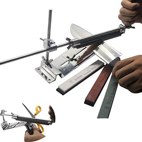 Professional Scissor Knife Sharpener Kitchen Blade Sharpening System Fix-angle with 4 Stones