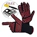 BBQ Grill Gloves, Oven Heat Resistant Gloves Grilling Mitts Set Cooking Gloves with Meat Shredder Claws and Silicone Basting Brush, BBQ Accessories for Baking Barbecue Smoker Kitchen and Outdoor Cook