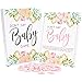 Sparkle and Bash Floral Baby Shower Clothespin Game for Girl, Don't Say Baby Theme with 60 Pink Clothes Pins and 8x10-Inch Sign - Babyshower Games - Pink Clothes Pin