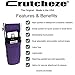 Crutcheze Purple Heather Crutch Bag, Pouch, Pocket, Tote Washable Designer Fashion Orthopedic Products Accessories
