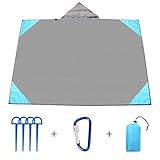 Cevapro Sand Free Beach Mat Blanket Ultra Size Picnic Blanket Mats for 5-7 Adults Fast Drying Waterproof Outdoor Mat for Beach, Travel, Secret Music Festival, Camping, Hiking, Tent