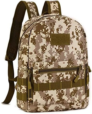Mlle System 10 Liter Outdoor Tactics Small Backpack Ultra Small Mini Leisure Backpack Primary School Bag Fashion Fashion Men's And Women's Backpacks(desert digital)