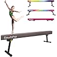 Sealoha 8ft Ultrasimple Adjustable&Foldable Balance Beam,High-Low Floor Beam Suede Gymnastics Equipment,No Tool Require, Gymnastics Beam for Training&Professional HomeTraining