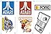 Popfunk Atari Classic Video Games Collectible Stickers with Asteroids, Pong and Football
