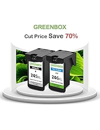 Greenbox   Cartucho de tinta remanufacturado de repuesto para Canon PG 245 X L 245 XL CL 246 X L 246 XL (1 negro + 1 tricolor) de alto rendimiento para PIXMA iP2820 MG2520 MG2920 mg2922 MG2924 MX492 impresora, 1 Negro, 1 Tricolor