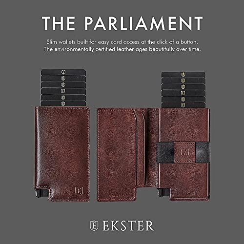 Ekster Parliament Slim Leather Wallet And Tracker Card (Solar Powered