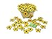 NAVA CHIANGMAI 50 Pcs Sunflowers Mulberry Paper Flowers with Brown Centre 1 inch Scrapbooking and Creative Craft Projects Handmade Thailand