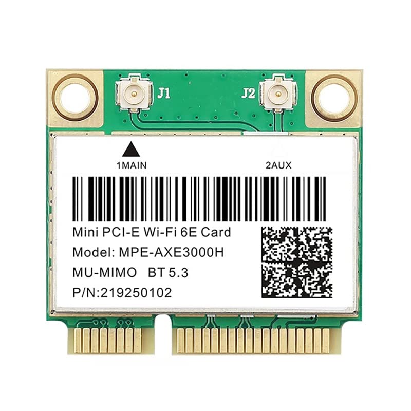 Photo 1 of Teday WiFi 6E 3000Mbps Bluetooth 5.2 AX210HMW MPE-AXE3000H for Intel AX210 Wireless Mini PCI-E WiFi Card 802.11ax/ac 2.4G/5Ghz Adapter Than AX200