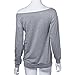 Laimeng, Women Womens Letter Print Loose Sweatshirt Casual Pullover Top + Free Crystal Earrings