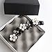 Lurrose Banana Hair Clips Toothed Ponytail Holder Strong Tension Hair Claw Flower Barrette for Women Girls,Black