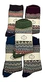 LuluVin 5 Pairs of Women's Casual Crew Socks (Beige with Stripes)