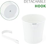 KINGLAKE 10Pcs 10cm Metal Hanging Plant Pots with Detachable Hook White Fence view 3