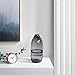 CASAMOTION Optic Hand Blown Solid Color Art Glass Vase, Gift Boxed, Grey, 12 Inch
