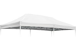 Yescom 10x20Ft Canopy Replacement Top Fit for 9.6 * 19.1Ft EZ Pop Up Instant Patio Pavilion Gazebo Sunshade Tent Cover Outdoor 20x10Ft