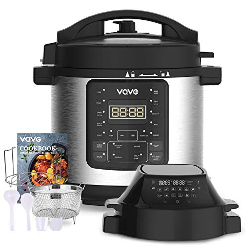 VQVG Pressure Cooker Air Fryer, Steamer, Slow Cooker, MultiCooker, and
