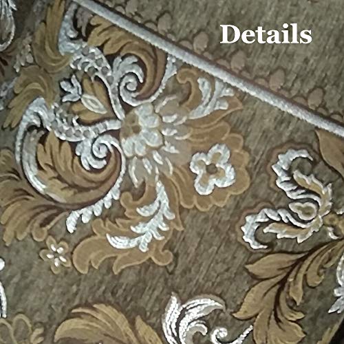 Sideli Luxury Chenille Jacquard Armrest Cover for Chair Couch Sofa Anti-Slip Furniture Protector(2pc-20x24-sofa arm Cover,Dark Green)
