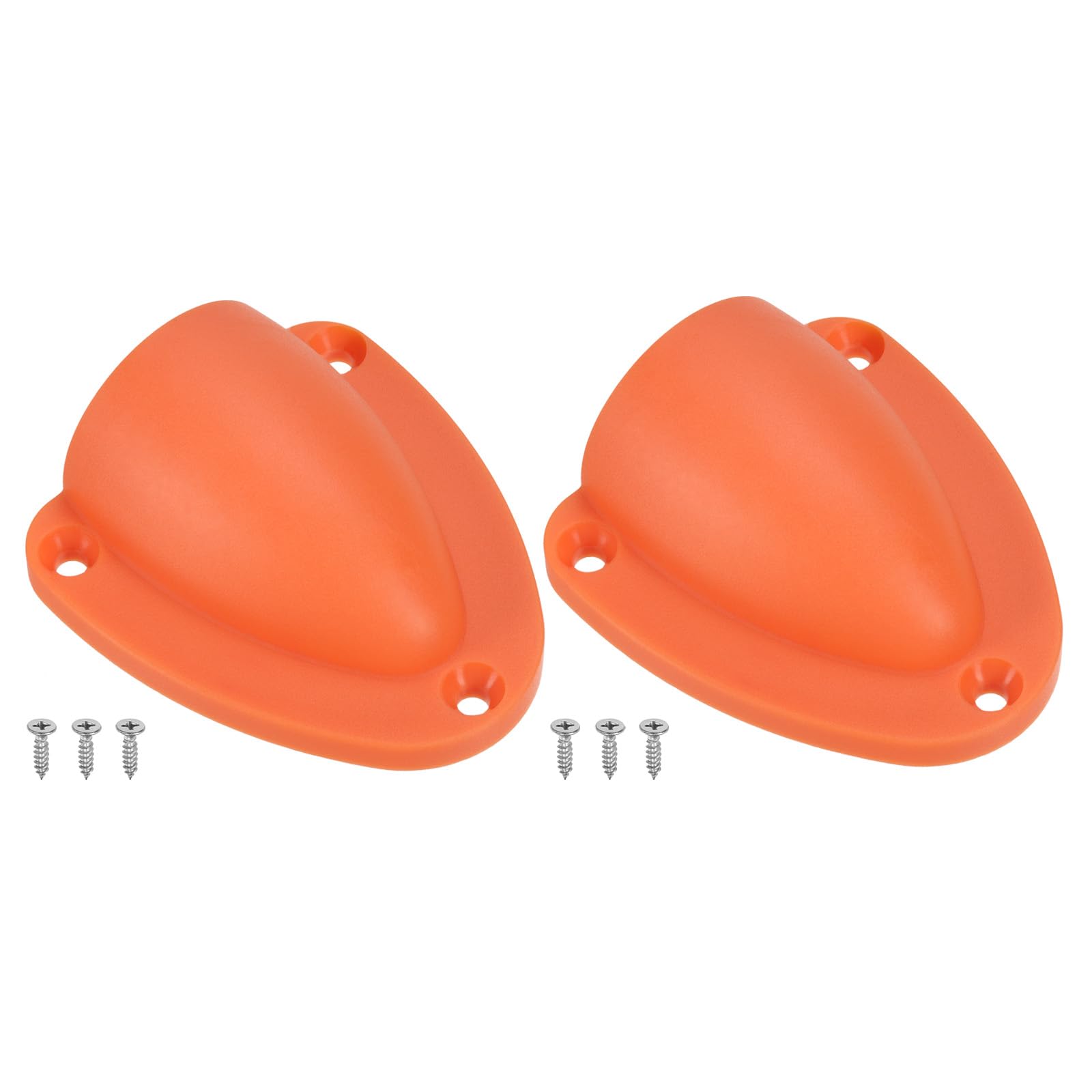 PATIKIL 2-15/32" Nylon Marine Wire Cable Vent Cover, 2 Pcs Plastic Clam-shell Vent Cap with Installation Screws for Boat Yacht, Orange