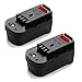 Powerextra 2 Pack 18V Replacement Battery Compatible with Black & Decker HPB18 HPB18-OPE 244760-00 A1718 A18 A18E Firestorm FS180BX FS18BX FS18FL FSB18,3700mAh