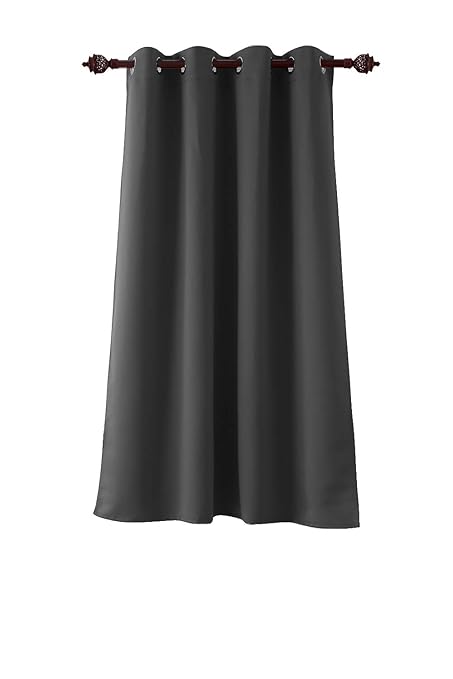 Deconovo Soft Solid Curtain Ring Top Curtain Blackout Curtain For