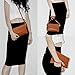 befen Full Grain Leather Wristlet Clutch Crossbody Phone Wallet, Mini Cross Body Purse with Shoulder Strap/Wrist Strap/Card Slots - Cognac Brown