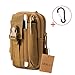 Mokasi@1000D Pouch Nylon Tactical Molle Bag Militarywith a Belt Loop Utility Waist Pack Pocket Money Purse for iPhone 6s 6 Plus 5s 5c Samsung Galaxy Note 5 4 3 LG G4 G3 (Khaki)