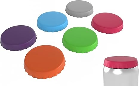 Amazon De Silikon Soda Kann Deckel 6 Stuck Wiederverwendbar Bier Pop Konnen Bezugen Deckel Passend Fur Standard Soda Dosen Luftdicht