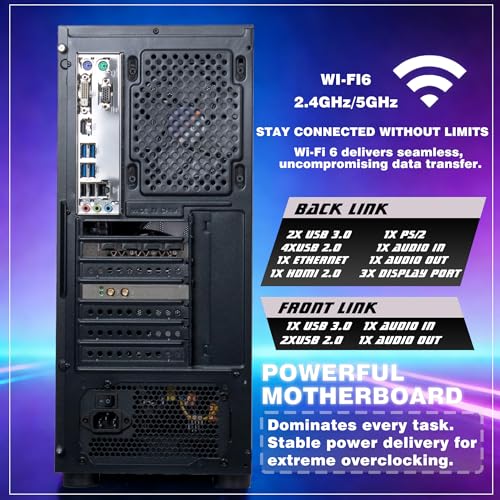 Gaming PC Ryzen 5 4500, GeForce RTX 3060, B450, 8GB 3200MHz DDR4 RAM, 500GB NVMe SSD, P550W, 5 RGB Fans, WiFi, Powerful Gaming and Creation PC